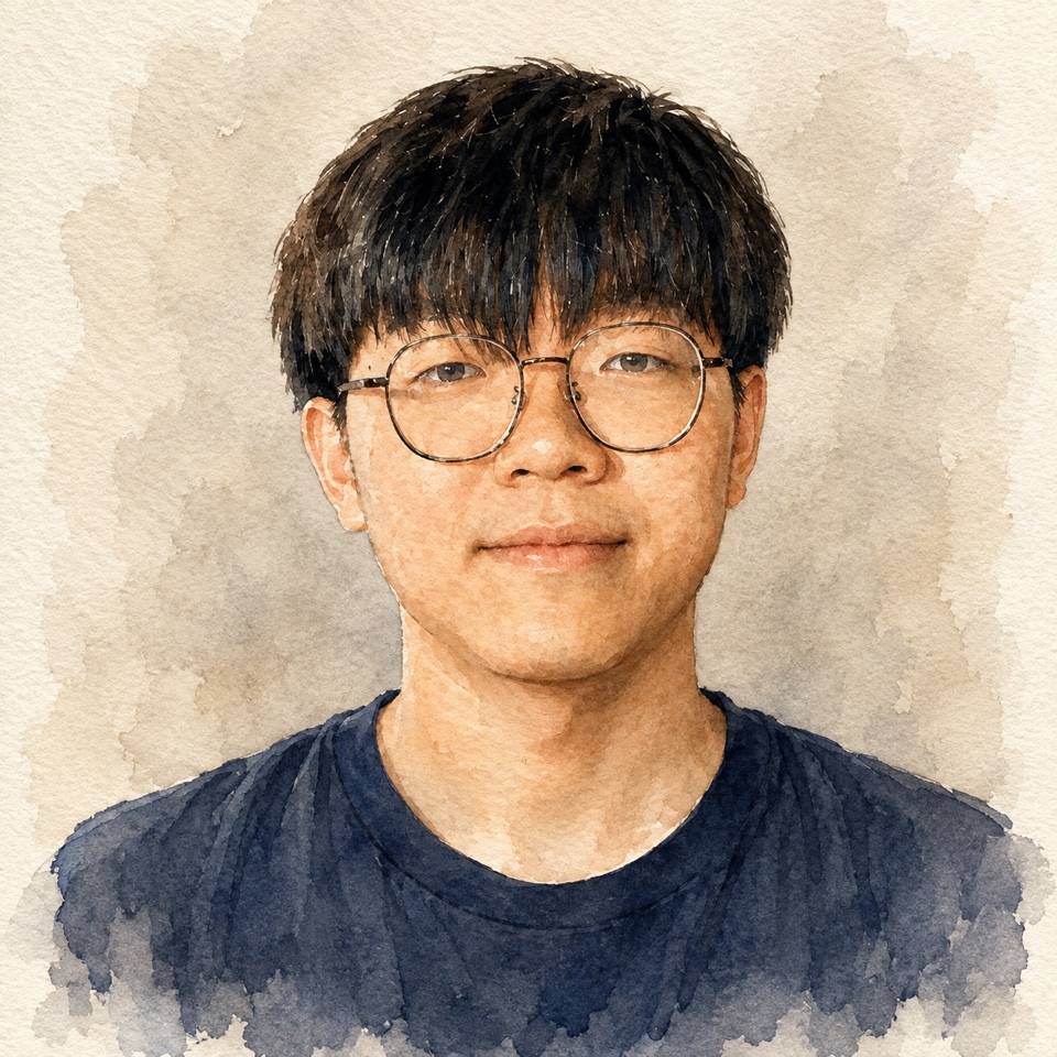 Watercolor portrait of Xin-Yu Zhang
